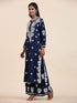 Fizaa Chikankari CO-ORD Set In Modal Cotton for Women In Blue